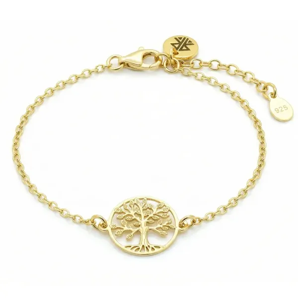 Sterling Silber Armband mit Lebensbaum Anhänger